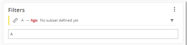 1. Filter field