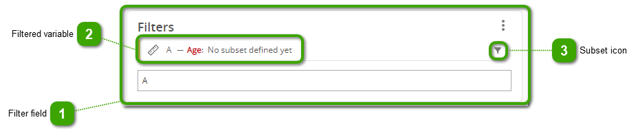 Add Variables to the Filter Area