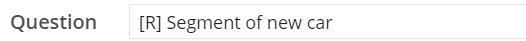 1. Question name