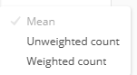 2. List of available statistics