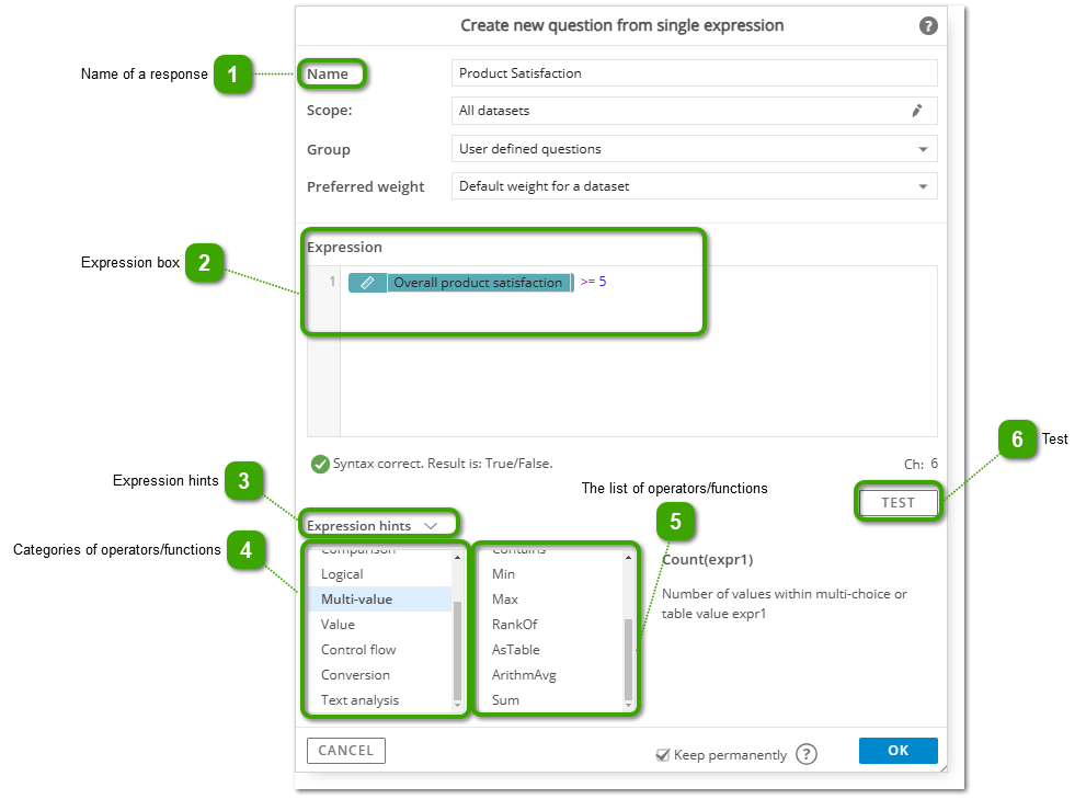 Create New Response from Expression