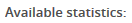 1. Choose statistics