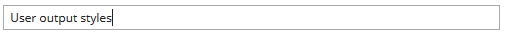 3. Change name of output style
