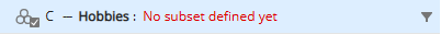 2. Filter with a missing subset