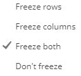 2. Available freeze options