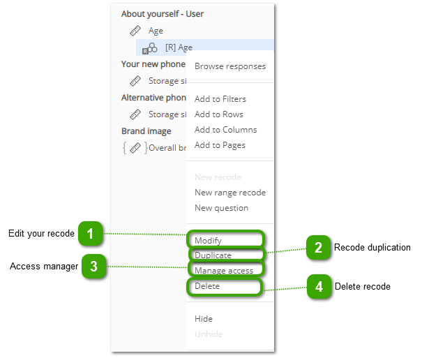 Recode Context Menu