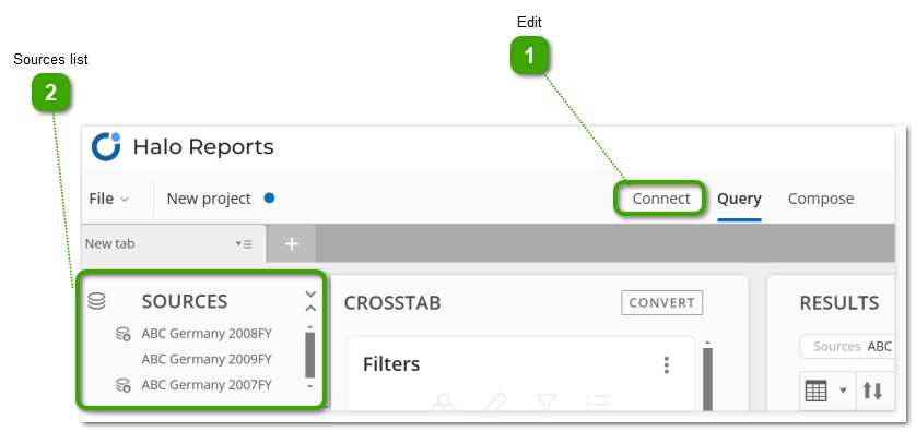 Select Data Connections