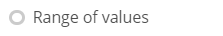 2. Range of values