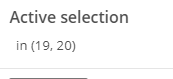 3. Currently selected values