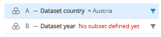 2. Define filters for datasets