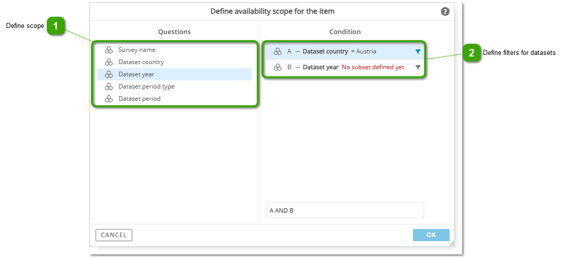 Setting a Dataset Scope for a Recode