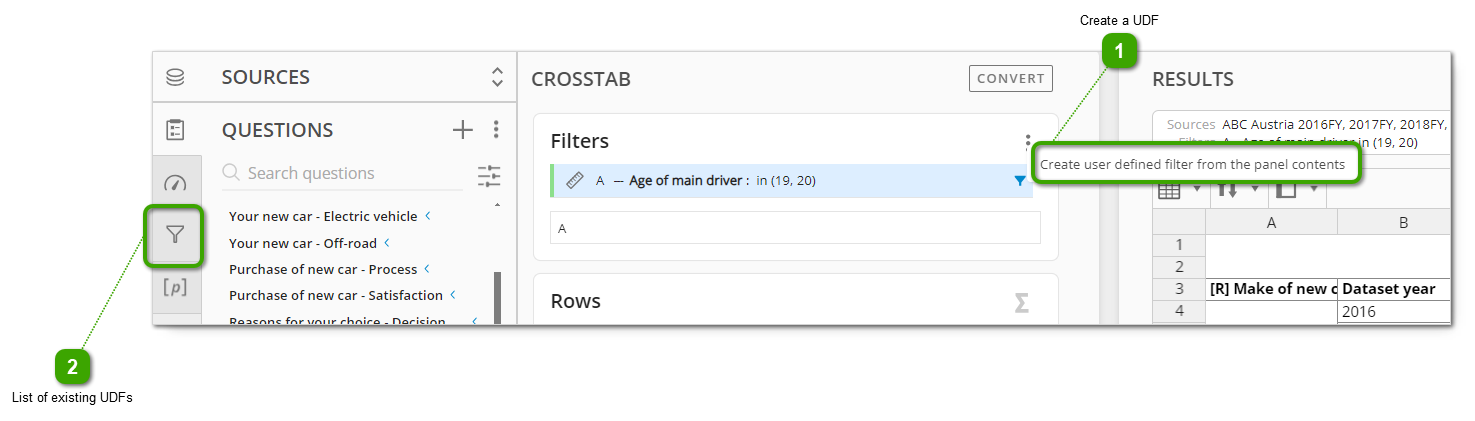 User-Defined Filters (UDF)