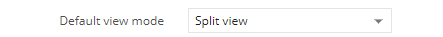 2. Default view mode