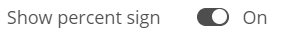 4. Show percent sign