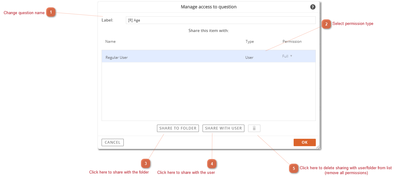 Access To User-Defined Questions And Mappings