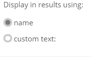 4. Filter display in results