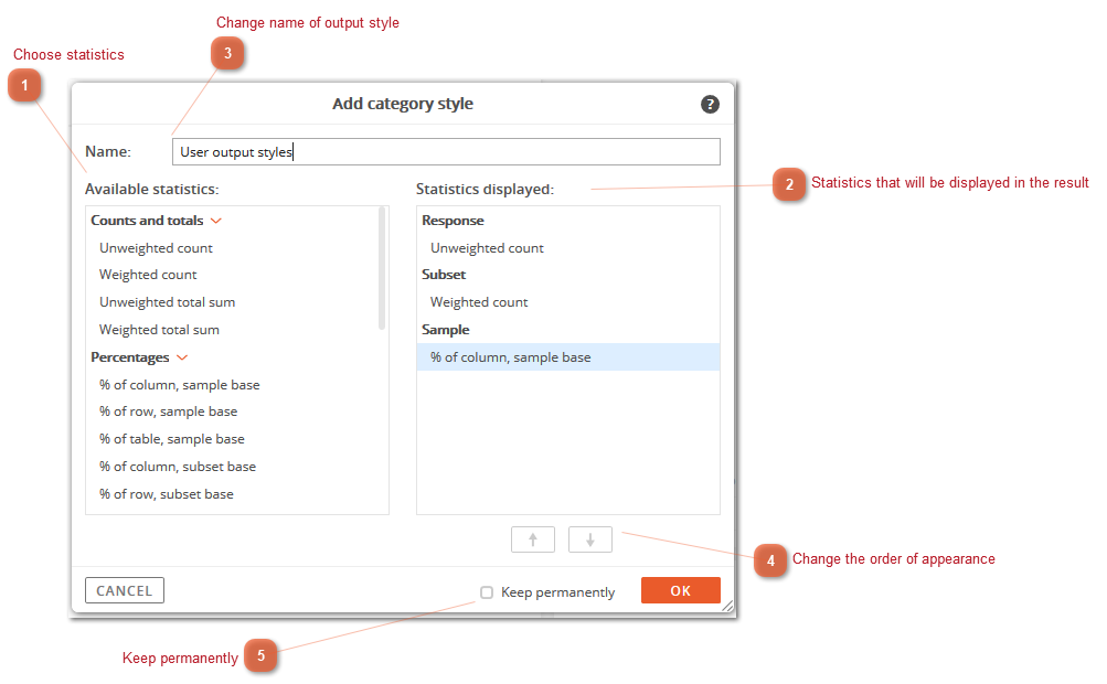 Defining Or Editing An Output Style