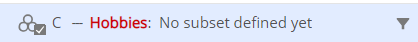2. Filter with a missing subset