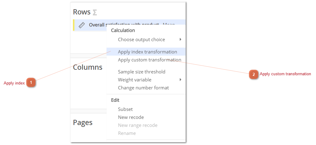 Index Calculations