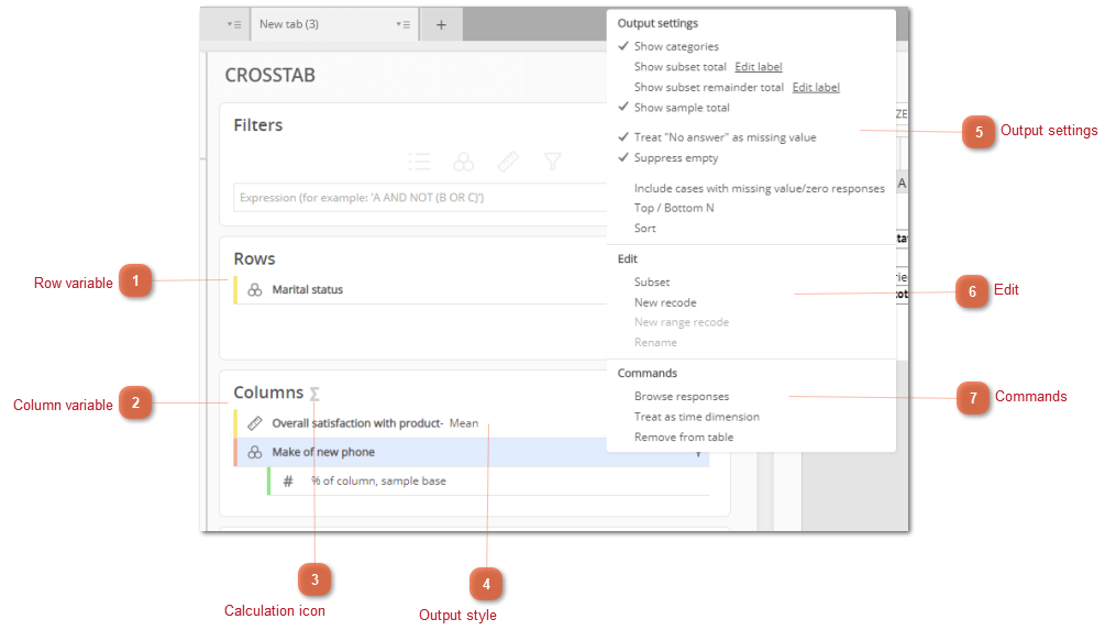 Question-Based Crosstab