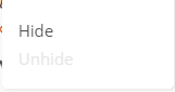 4. Hide/Unhide question