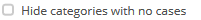 10. Show only categories with cases