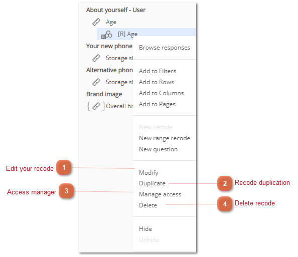 Recode Context Menu
