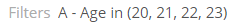 1. Filtered variable