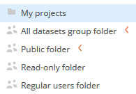 1. Existing folders