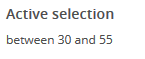 3. Currently selected values
