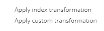 6. Index calculation options
