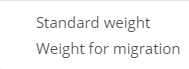 3. Available weights