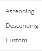 3. Choose way of sorting