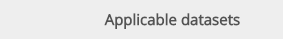 1. List of applicable datasets