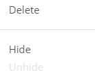 6. Delete and hide