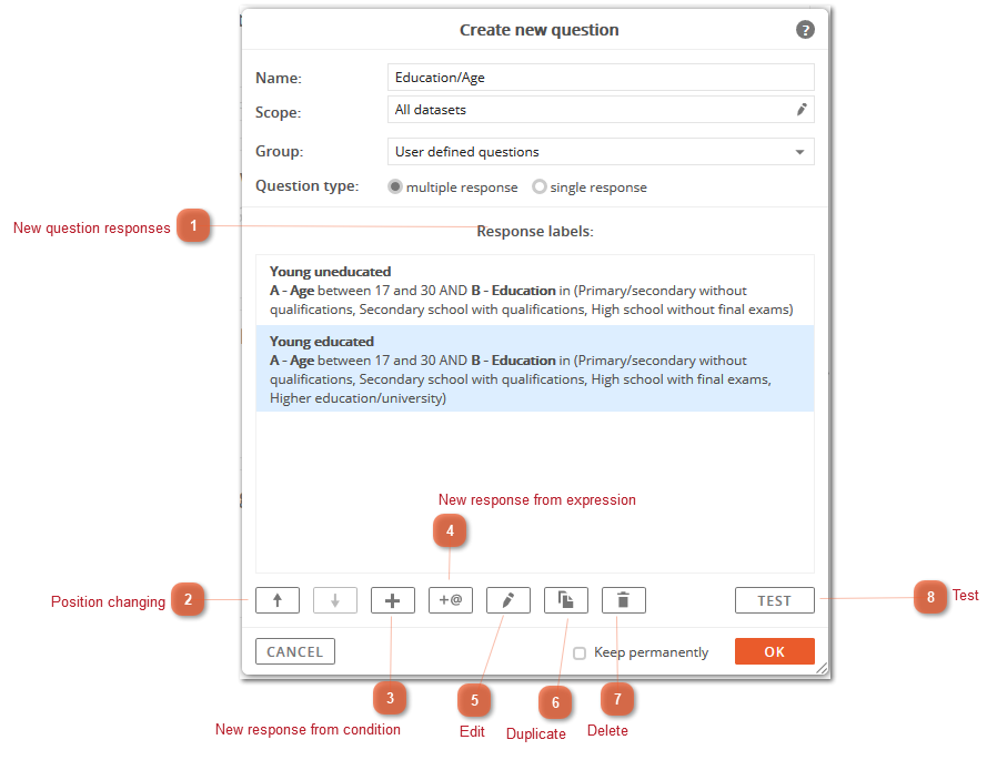 User-Defined Question Example