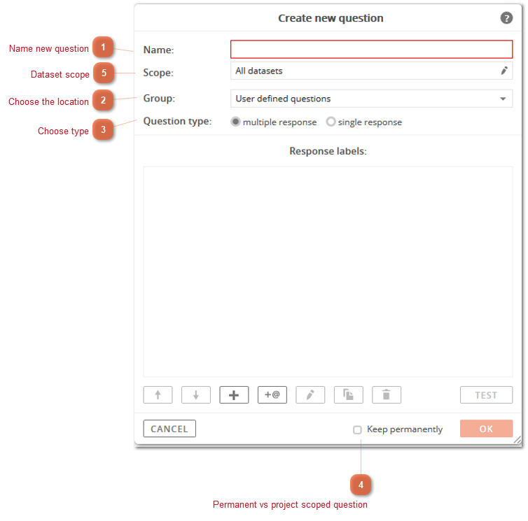 User-Defined Question Overview