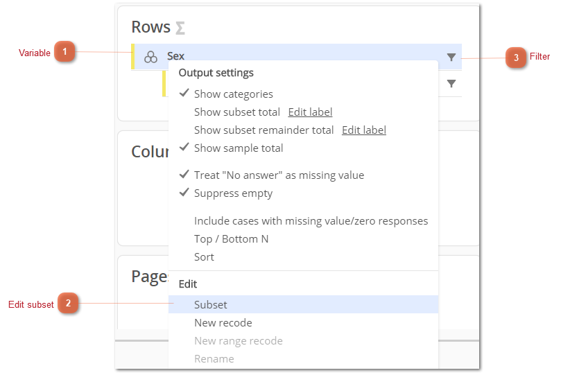 Using Subsets
